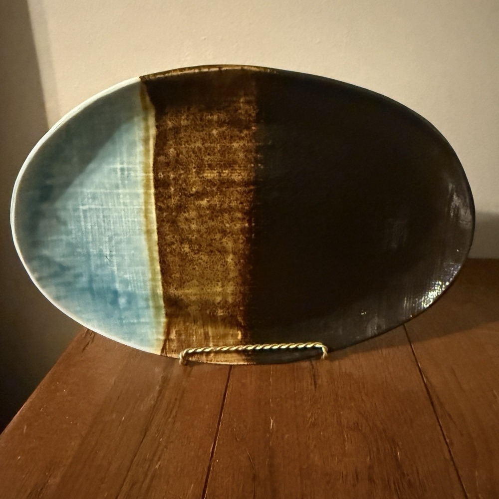 Pier 1 Imports CASSIDY Oval Serving Platter 15.5"L x 10.5"W (Retired 2019)